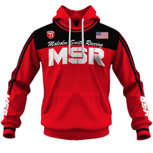 (Malcolm Smith Racing) MSR Legend 71 Motocross Jersey Red-Black Limited Edition 3D All Over Printed Shirts For Men & Women
