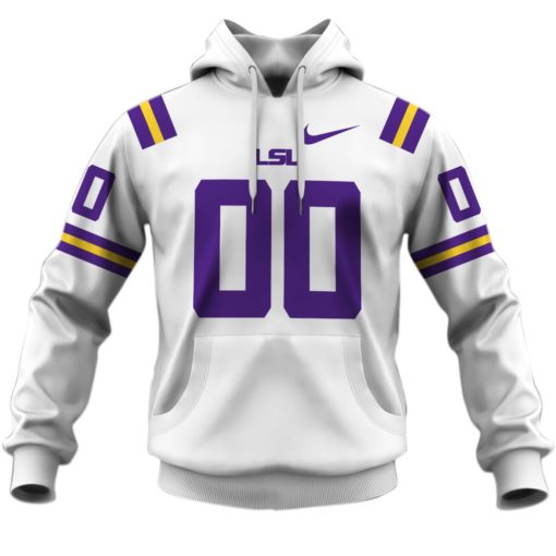 OldSchool LSU Fighting Tigers White College Football Jersey Limited Edition 3D All Over Printed Shirts For Men & Women