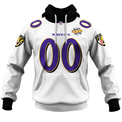 Personalized 2000 Baltimore Ravens Vintage Throwback Home Jersey