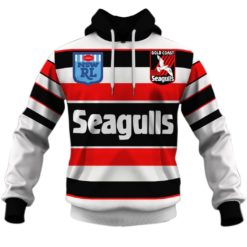 Personalized Gold Coast Seagulls 90s Away Jersey Vintage NSWRL / NRL