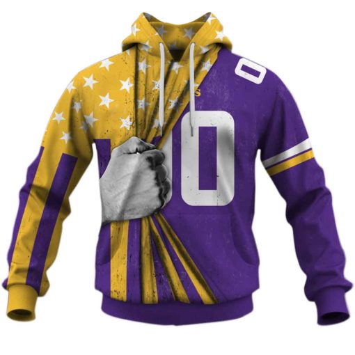 Hot jersey hoodie 2020 Personalized name and number NFL Minnesota Vikings