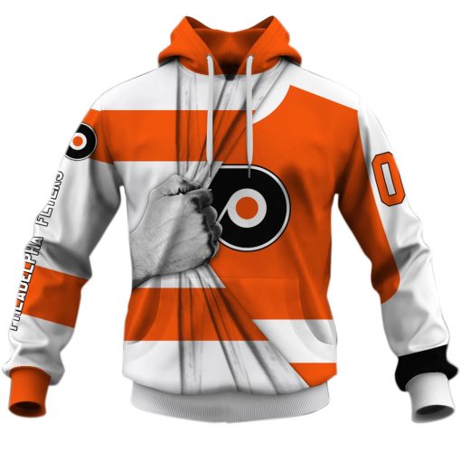 Philadelphia Flyers Customized Name and Number Hoodie Jersey 2020