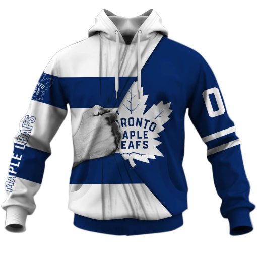 Toronto Maple Leafs Customized Name and Number Hoodie Jersey 2020