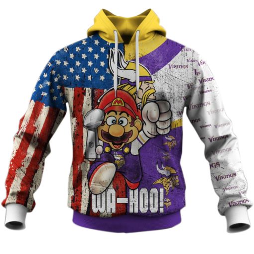 OSC-T50_Mario_NFLVikings Limited Edition 3D All Over Printed Shirts For Men & Women