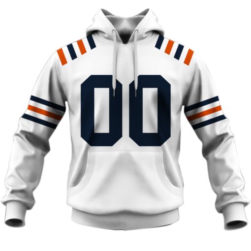 Personalized Chicago Bears 1936 Vintage Style White Throwback Football Jersey