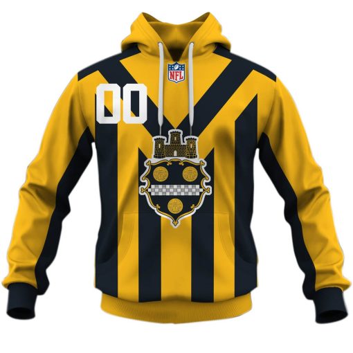 Personalized Pittsburgh Steelers 1933 Yellow Throwback Jersey