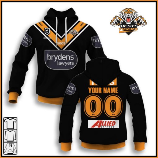 Personalize Wests Tigers NRL 2020 Home Jersey