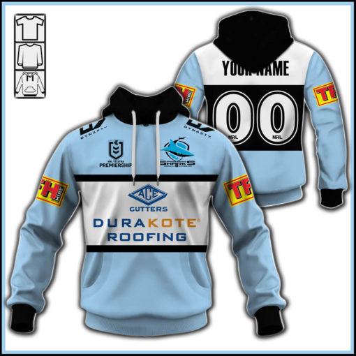 Personalize Cronulla Sutherland Sharks NRL 2020 Home Jersey