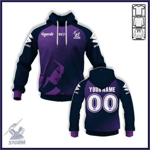 Personalize Melbourne Storm NRL 2020 Official Navy Training Jersey