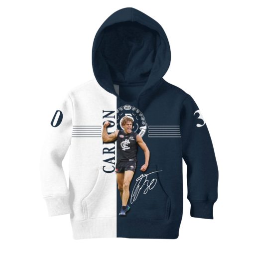 Charlie Curnow #30 Carlton Football Club Limited Edition 3D All Over Printed Shirts For KID