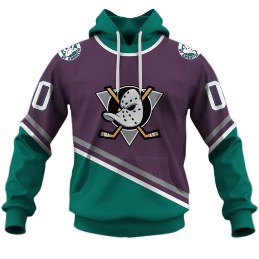 Personalized ANAHEIM MIGHTY DUCKS 90s Vintage Throwback Away Jersey