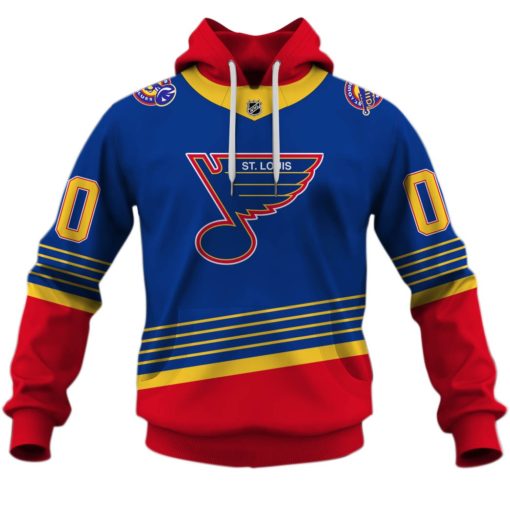Personalized St. Louis Blues Throwback Vintage NHL Hockey Away Jersey