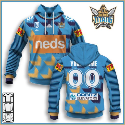 Personalize Gold Coast Titans NRL Nines 2020 Jersey