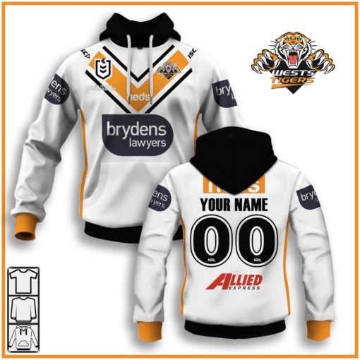 Personalize Wests Tigers NRL 2020 Away Jersey