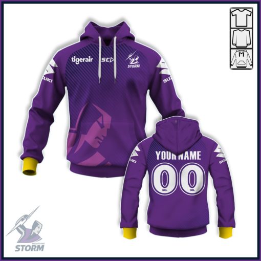 Personalize Melbourne Storm NRL 2020 Official Purple Training Jersey