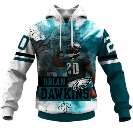 Brian DawkinsPhiladelphia Eagles NFL 3D Hoodie T shirt Sleeve T52