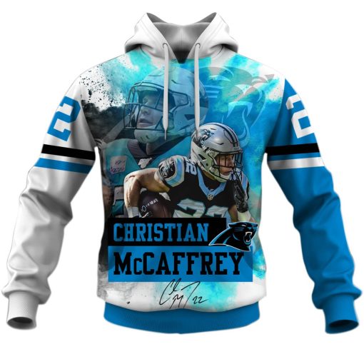 Christian McCaffrey Carolina Panthers NFL 3D Hoodie T shirt Sleeve T52
