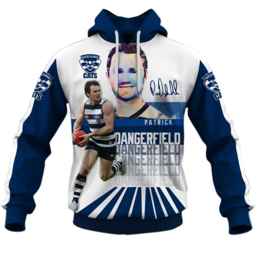 Patrick Dangerfield Geelong AFL 3D Hoodie T shirt Sleeve T54