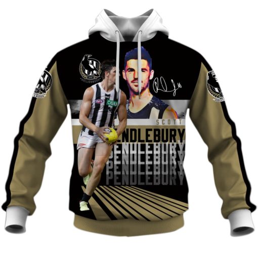 Scott Pendlebury Collingwood AFL 3D Hoodie T shirt Sleeve T54