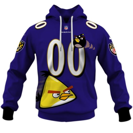 Personalize Baltimore Ravens NFL x Angry Birds 2020 T60