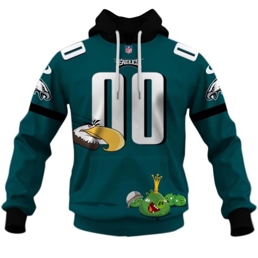Personalize Philadelphia Eagles NFL x Angry Birds 2020 T60