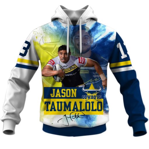 Jason Taumalolo North Queensland Cowboys NRL Hoodie T shirt Sleeve T52