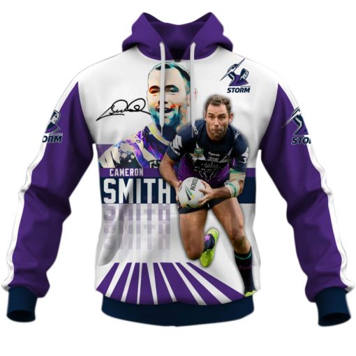 Cameron Smith Melbourne Storm NRL 3D Hoodie T shirt Sleeve T54