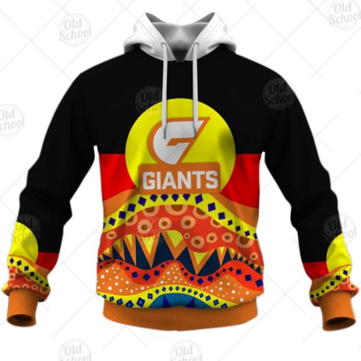 AFL Dinky Di GWS Giants Lover Aboriginal Flag x Indigenous Hoodie