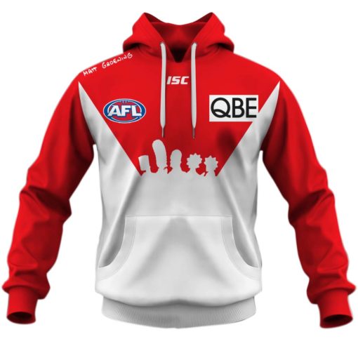 Personalize AFL Sydney Swans The Simpsons Guernsey Jumper Hoodie