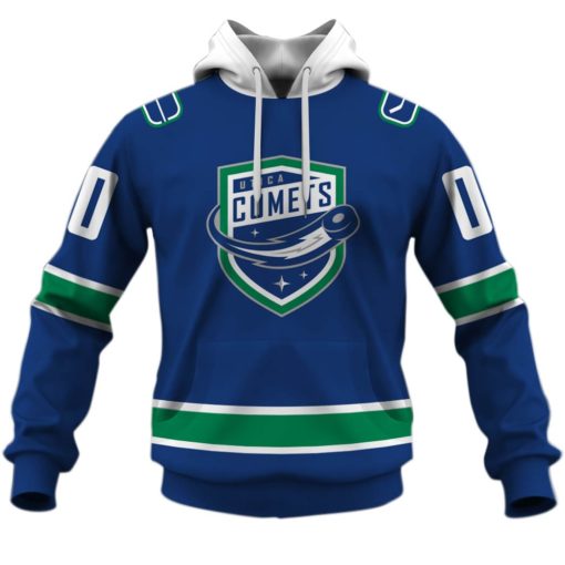 Personalized AHL American Hockey League Utica Comets Blue Jersey 2020