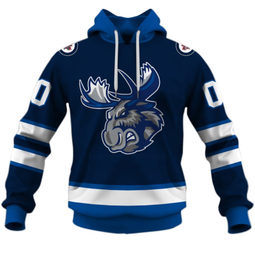 Personalized AHL Manitoba Moose Jersey Blue 2020