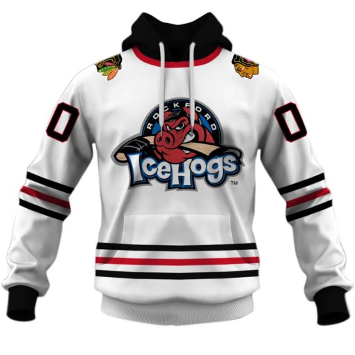 Personalized AHL Rockford IceHogs White Jersey 2020
