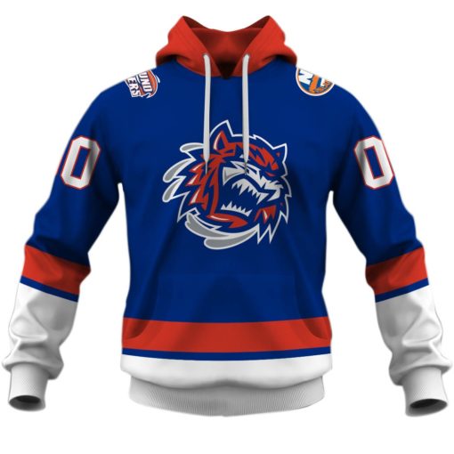 Personalized AHL Bridgeport Sound Tigers Home Blue Jersey 2020
