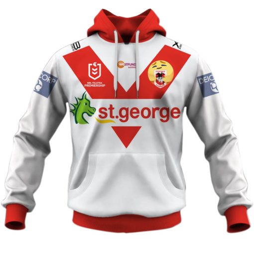 Personalize St. George Illawarra Dragons NRL 2020 Home Jersey Care Emoji