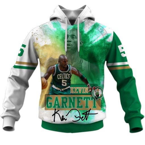Kevin Garnett #5 Boston Celtics 3D Hoodies Shirts For Men & Women