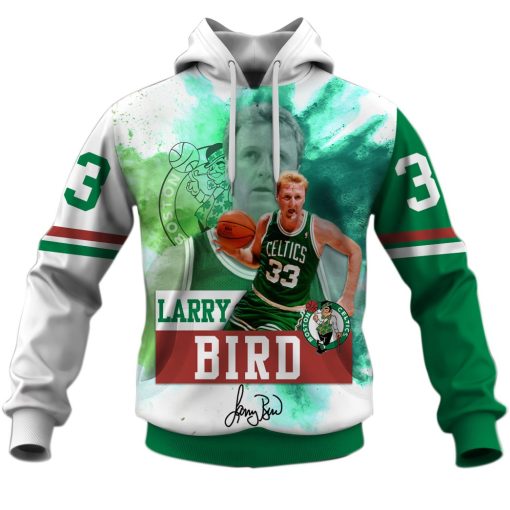 Larry Bird #33 Boston Celtics 3D Hoodies Shirts For Men & Women
