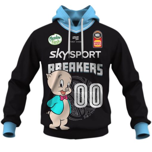Personalised New Zealand Breakers NBL x Looney Tunes 2020 Jersey