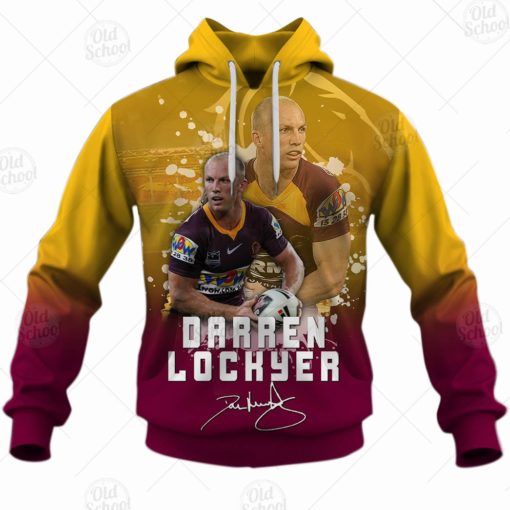 NRL Brisbane Broncos Darren Lockyer T9 3D Hoodie Style