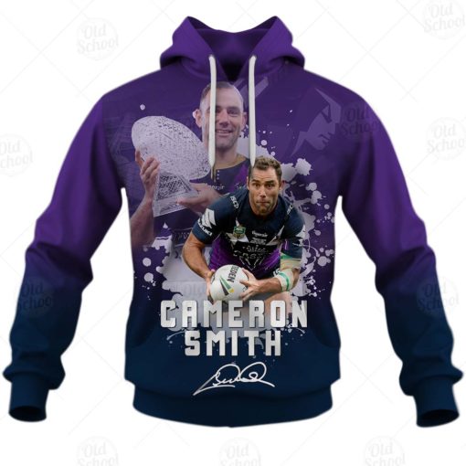 NRL Melbourne Storm Cameron Smith T9 3D Hoodie Style