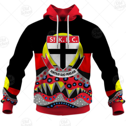 AFL Dinky Di St Kilda Football Club Lover Aboriginal Flag x Indigenous Hoodie