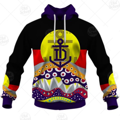 AFL Dinky Di Fremantle Football Club Lover Aboriginal Flag x Indigenous Hoodie