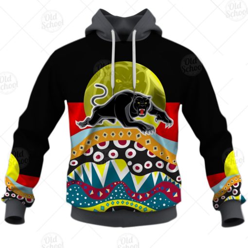 NRL Dinky Di Penrith Panthers Lover Aboriginal Flag x Indigenous Hoodie