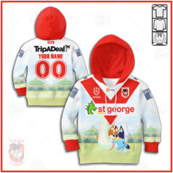 Personalise NRL St. George Illawarra Dragons x Bluey Jersey for KID