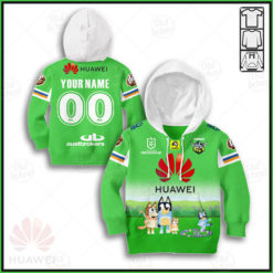Personalise Nrl Canberra Raiders X Bluey Jersey For Kid