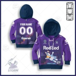 Personalise NRL Melbourne Storm x Bluey Jersey for KID