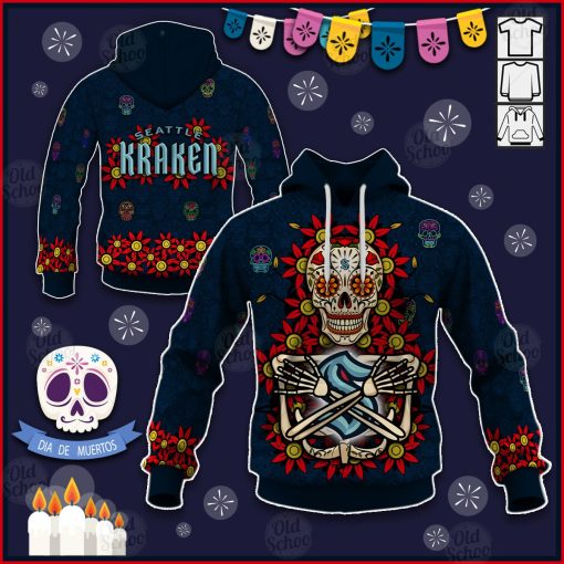 NHL Seattle Kraken Día de Muertos Sugar Skull 2020 Style