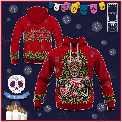 NHL Detroit Red Wings Día de Muertos Sugar Skull 2020 Style