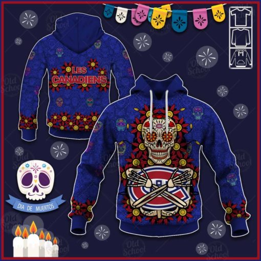 NHL Montreal Canadiens Día de Muertos Sugar Skull 2020 Style