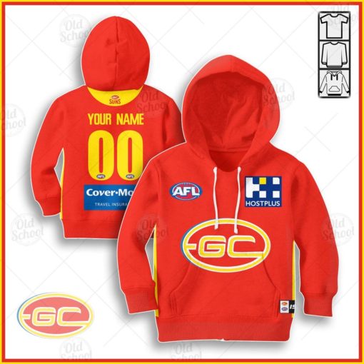 Personalize Gold Coast Suns 2020 Men’s Home Guernsey for Kids