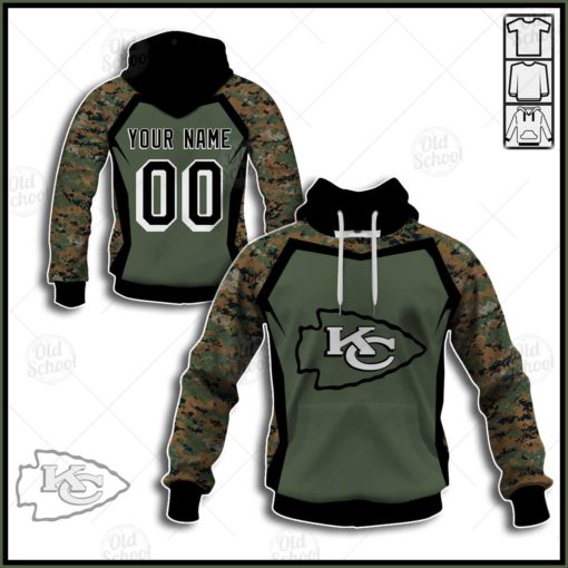 Personalize NFL Kansas City Chiefs Veterans Day Style Camo